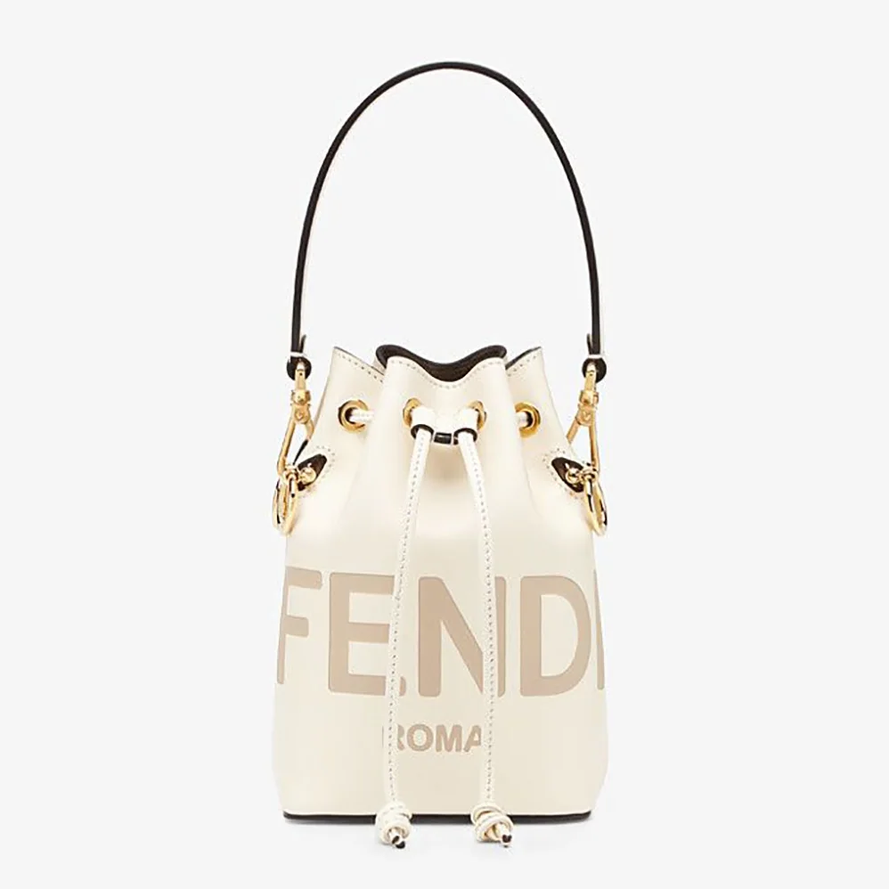 Fendi Mon Tresor Leather Mini Bag for Women in White Fendi Mon Tresor Leather Mini Bag for Women in White