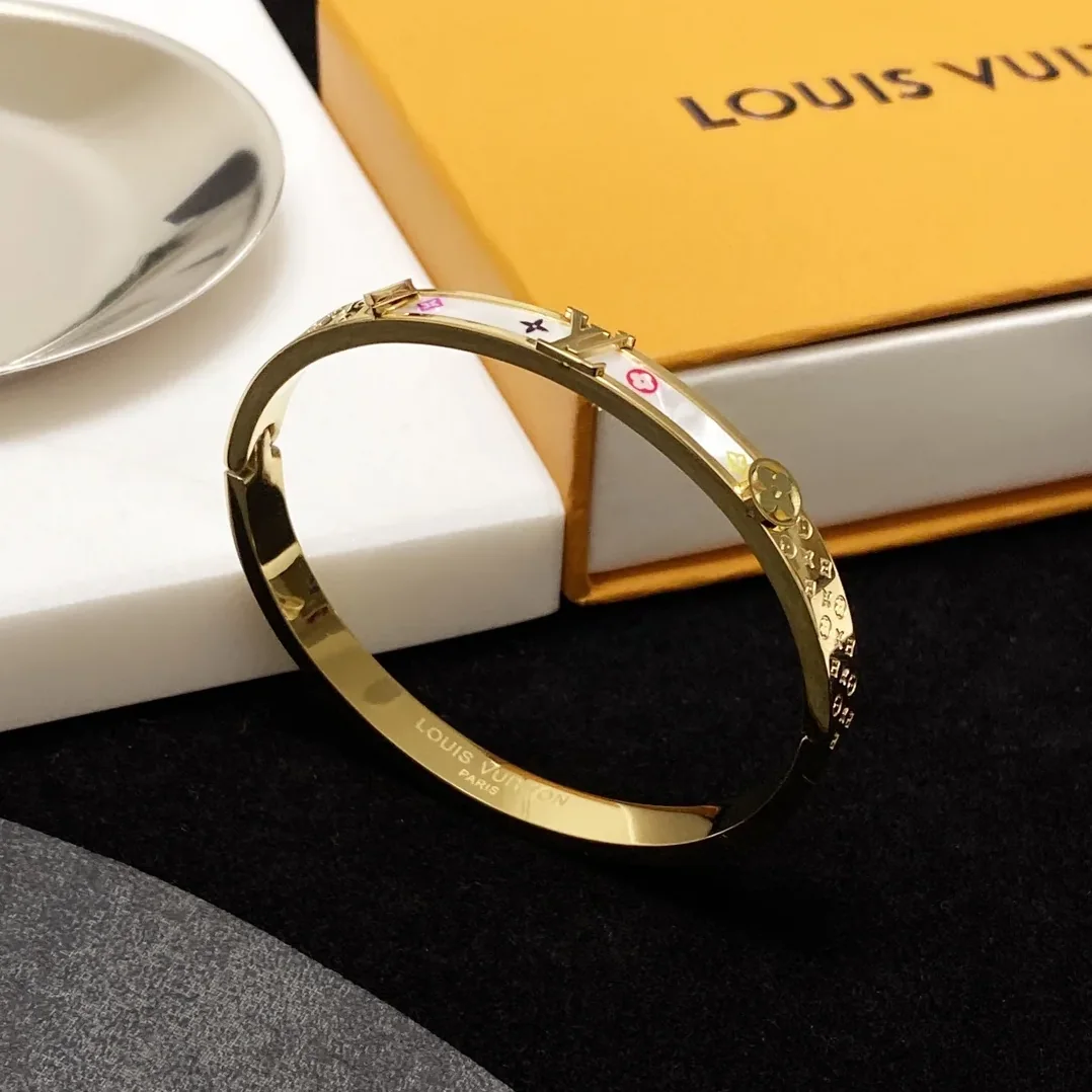Louis Vuitton Pattern Bracelet Gold Louis Vuitton Pattern Bracelet Gold