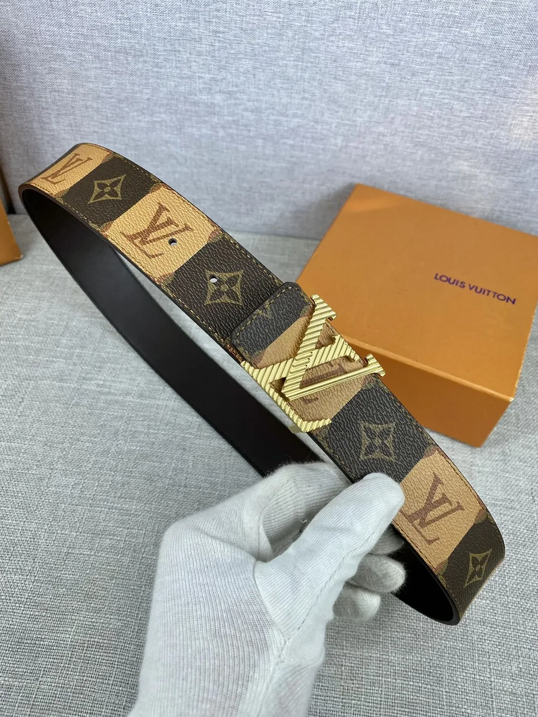 Louis Vuitton Iconic Reversible LV Belt Brown LV for Women Louis Vuitton Iconic Reversible LV Belt Brown LV for Women