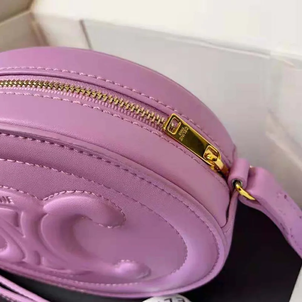 Celine Crossbody Oval Purse Cuir Triomphe in Smooth Calfskin for Women in Purple Celine Crossbody Oval Purse Cuir Triomphe in Smooth Calfskin for Women in Purple