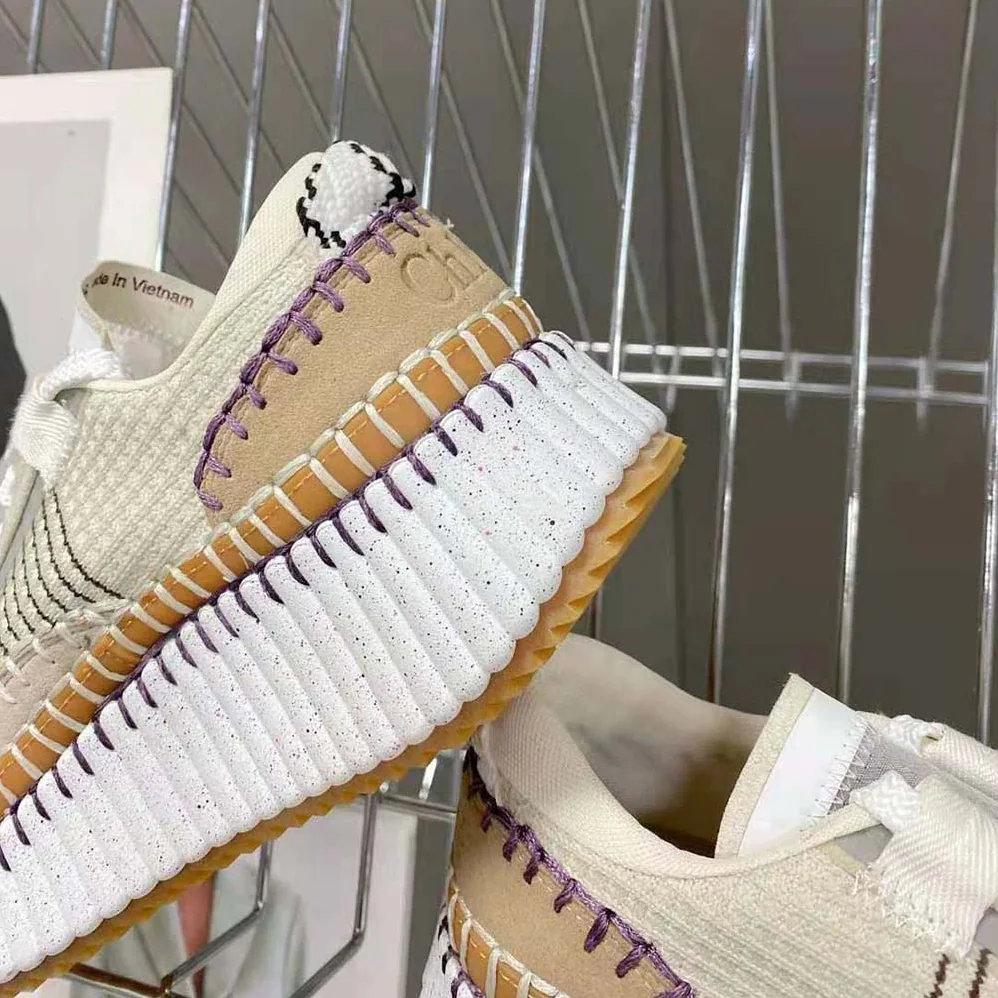 Chloe Nama Sneaker in Recycled Mesh for Women in Beige Chloe Nama Sneaker in Recycled Mesh for Women in Beige
