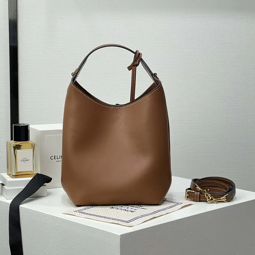 Celine Small Hobo in Supple Smooth Calfskin for Women in Tan Celine Small Hobo in Supple Smooth Calfskin for Women in Tan