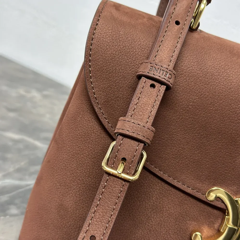 Celine Medium Nino Bag In Nubuck Calfskin for Women in Brown Celine Medium Nino Bag In Nubuck Calfskin for Women in Brown