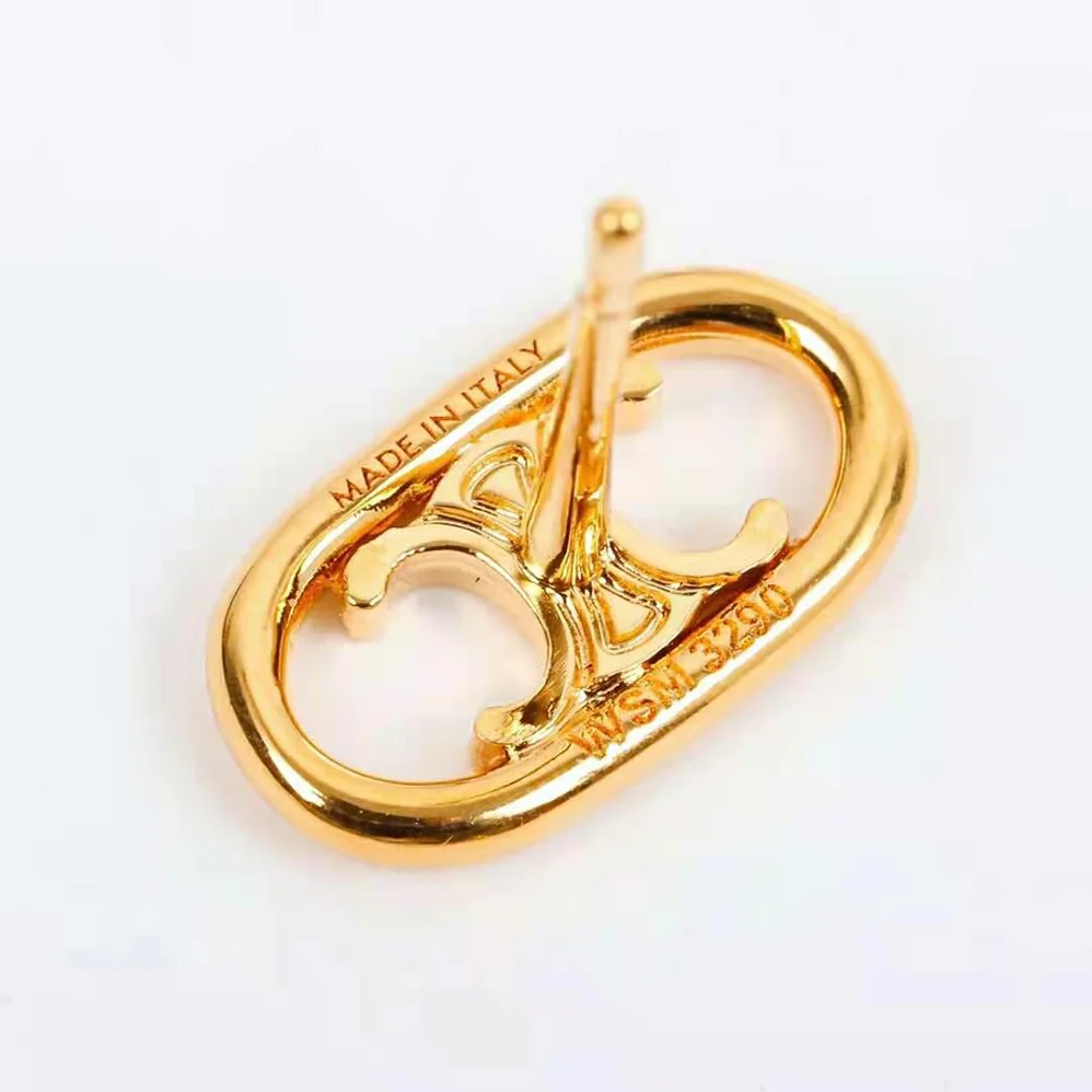 Celine Maillon Triomphe Studs in Brass with Gold Finish for Women