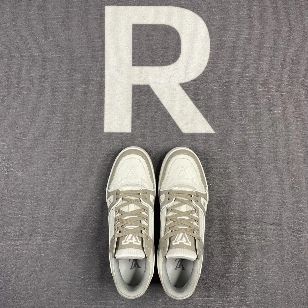 Louis Vuitton Trainer Sneaker Rubber Monogram Grey Virgil Abloh LV 1A9VOS Louis Vuitton Trainer Sneaker Rubber Monogram Grey Virgil Abloh LV 1A9VOS