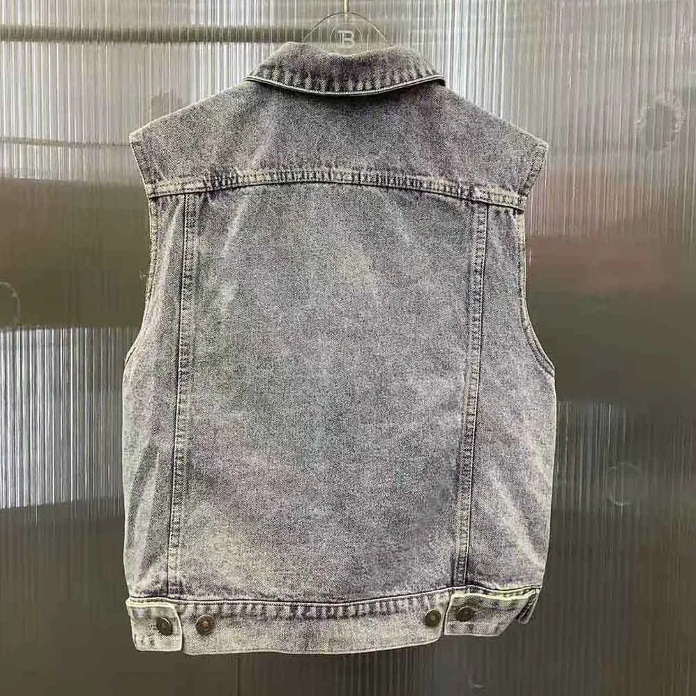 Dior Sleeveless Jacket Blue Cotton Denim for Women Dior Sleeveless Jacket Blue Cotton Denim for Women