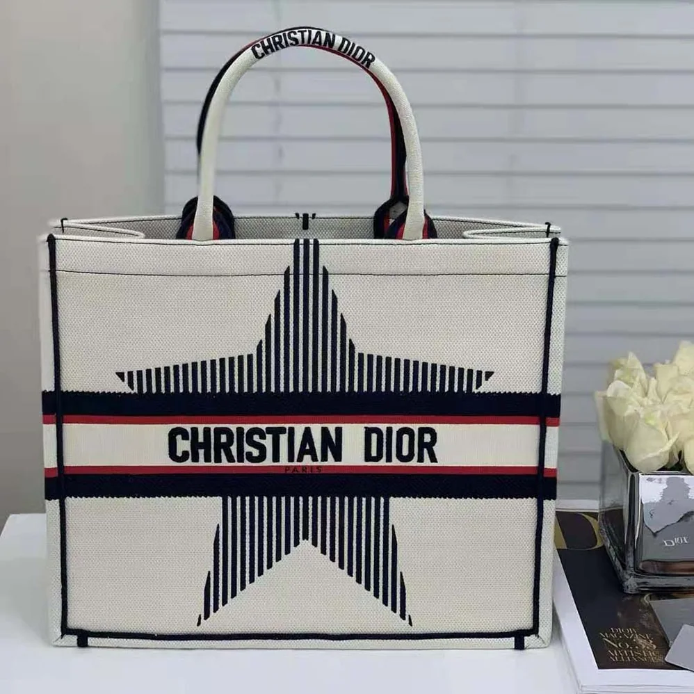 Dior Dioralps Dior Book Tote White Three for Women in Tone Embroidery Dior Dioralps Dior Book Tote White Three for Women in Tone Embroidery