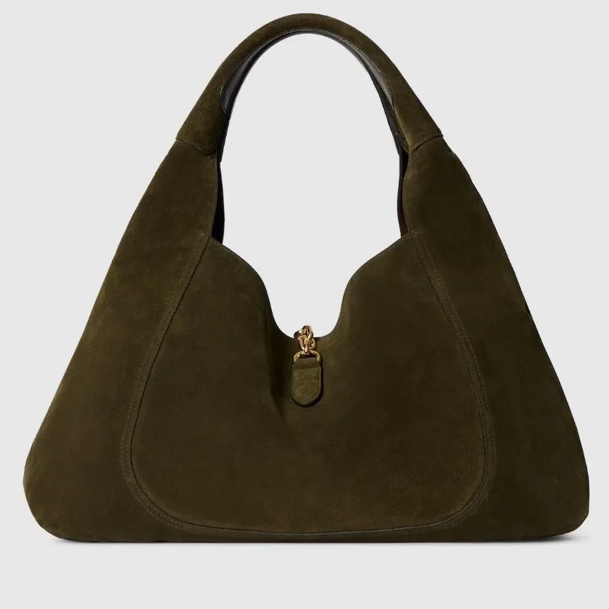 Gucci Softbit Maxi Shoulder Bag / Forest Green Suede Gold Hardware Gucci Softbit Maxi Shoulder Bag / Forest Green Suede Gold Hardware