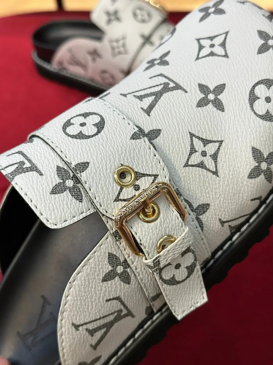 Louis Vuitton LV Easy Mule Monogram Canvas White Louis Vuitton LV Easy Mule Monogram Canvas White