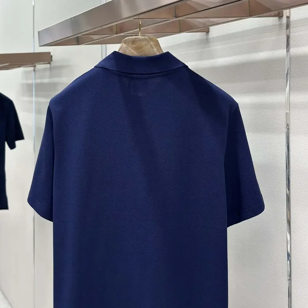 Dior Polo Shirt with Dior Secret Garden Embroidery Relaxed Fit Blue Cotton Piqué for Men Dior Polo Shirt with Dior Secret Garden Embroidery Relaxed Fit Blue Cotton Piqué for Men