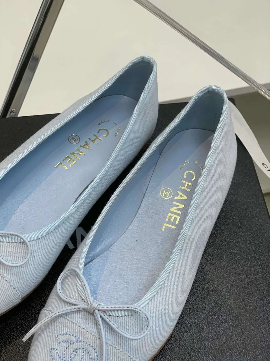 Chanel Ballet Flats Light Blue Chanel Ballet Flats Light Blue