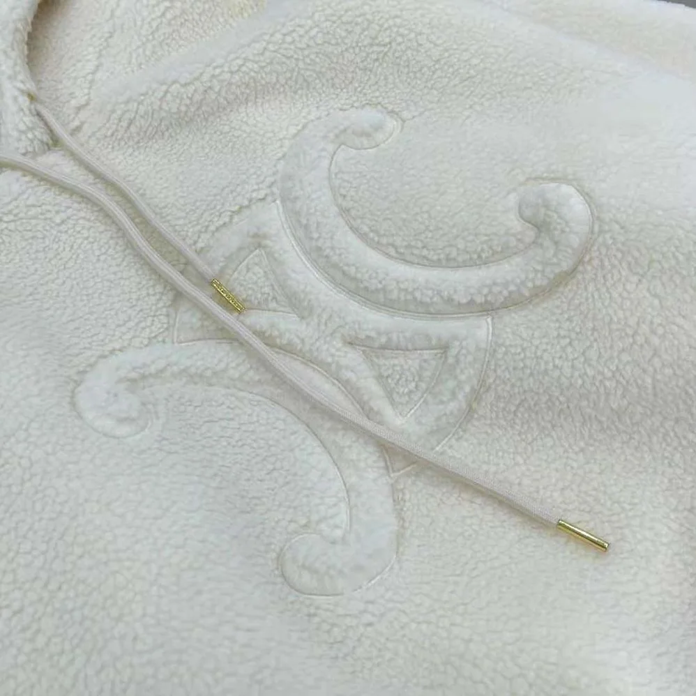 Celine Oversized Triomphe Hoodie in Fleece for Women