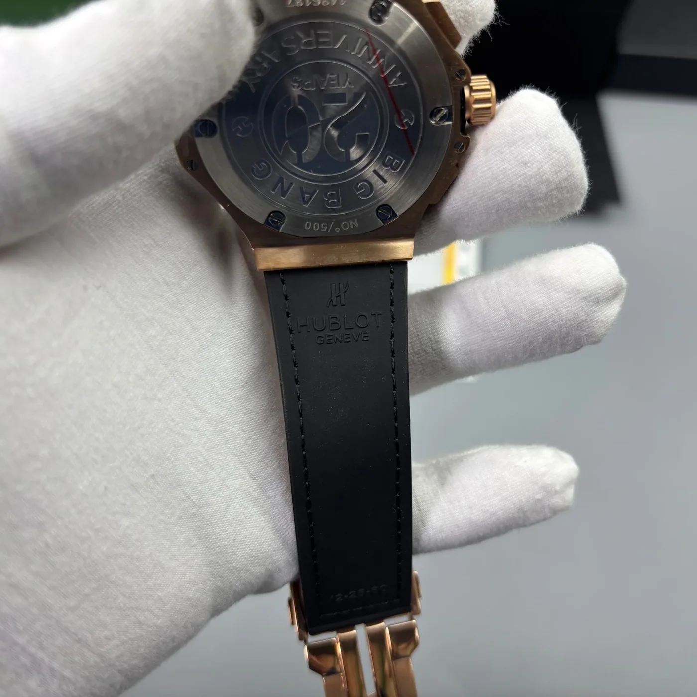 Hublot Big Bang Watch Chronograph Brown Strap Gold Dial Hublot Big Bang Watch Chronograph Brown Strap Gold Dial