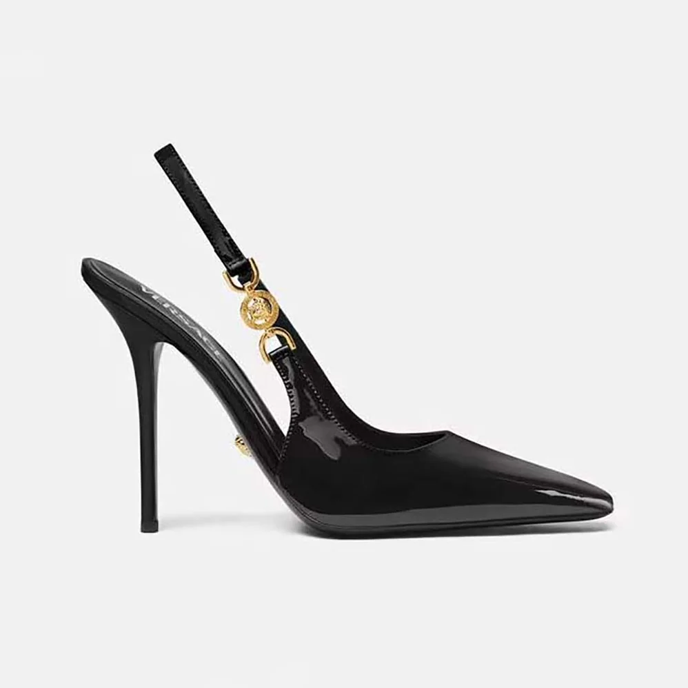 Versace Medusa '95 Slingback Pumps for Women in Black Versace Medusa '95 Slingback Pumps for Women in Black