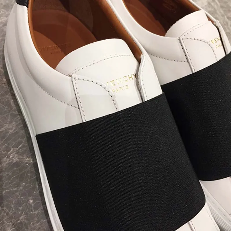 Givenchy Elastic Strap Sneakers in Leather Shoes White for Unisex Givenchy Elastic Strap Sneakers in Leather Shoes White for Unisex
