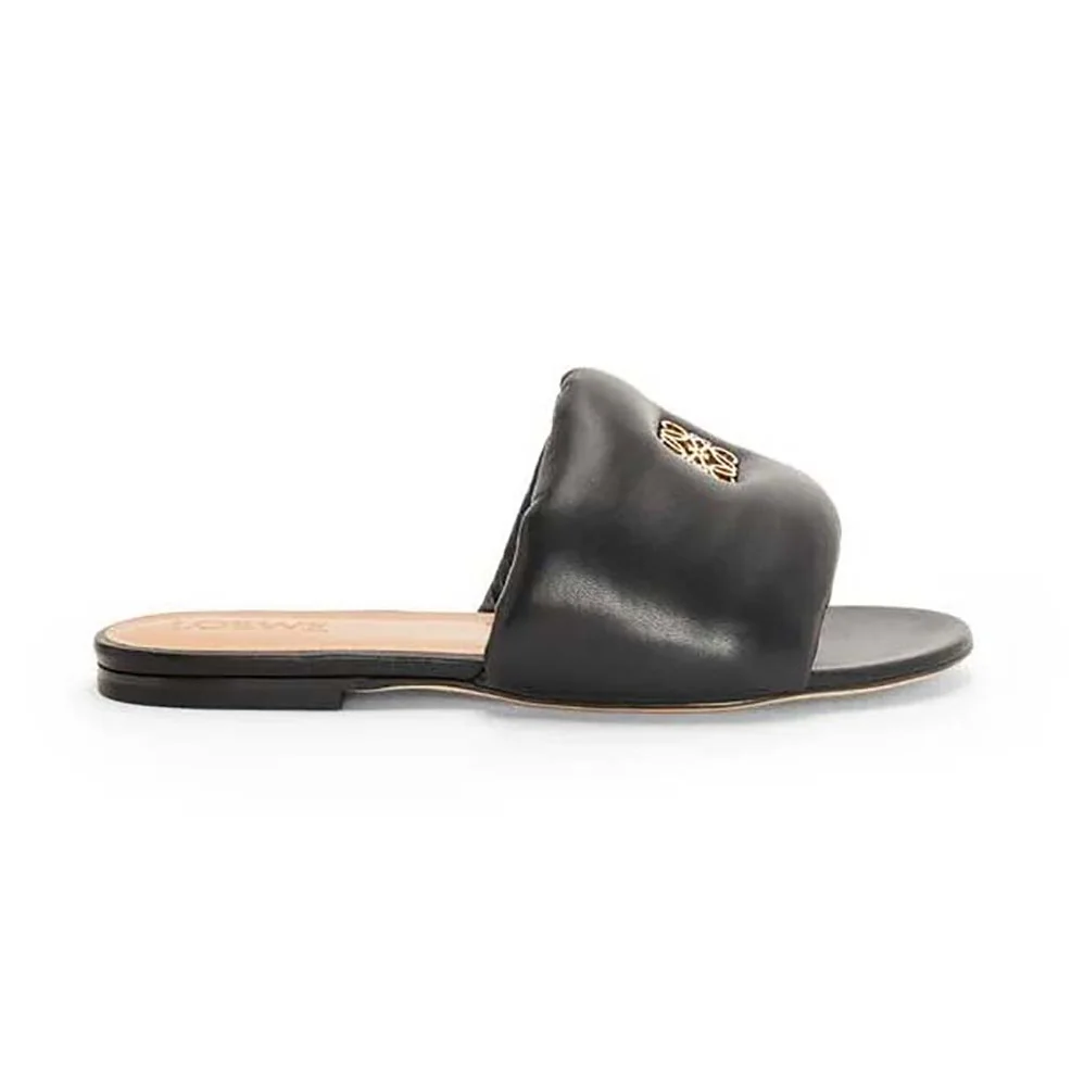 Loewe Anagram Padded Slide in Lambskin for Women in Black