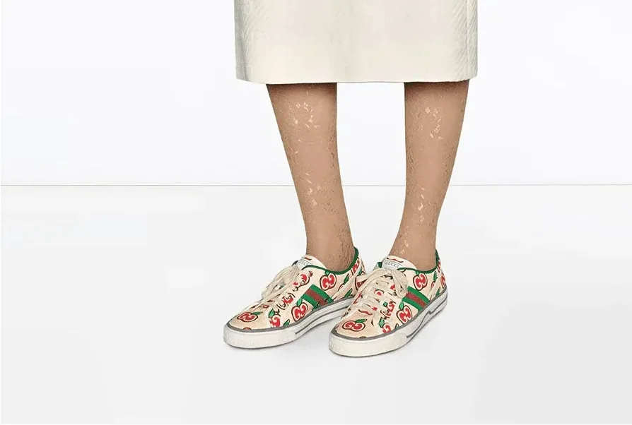 Tennis 1977 Apple Print Sneakers