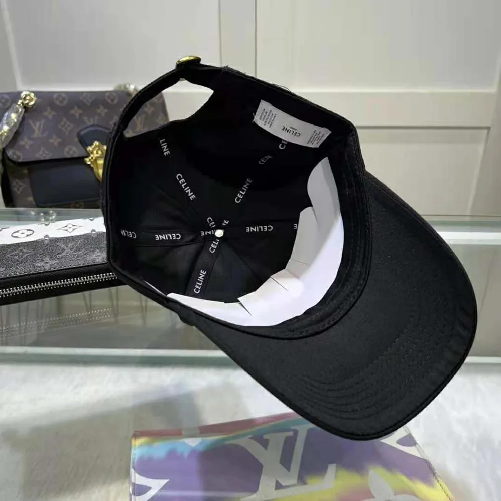 Celine Cotton Drill Baseball Cap for Women in Black Celine Cotton Drill Baseball Cap for Women in Black