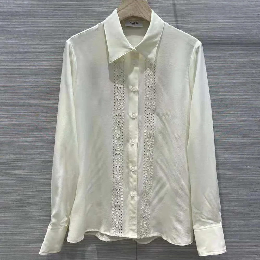 Celine Loose Shirt with Broderie Anglaise for Women