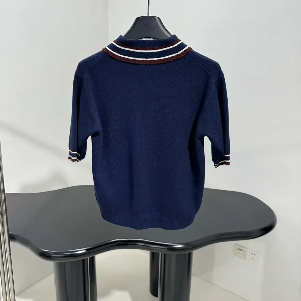 Miu Miu Wool and Cashmere Polo Sweater for Women Miu Miu Wool and Cashmere Polo Sweater for Women