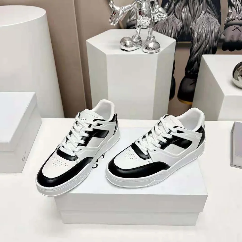 Celine CT-07 Celine Trainer Low Lace-up Sneaker in Calfskin for Men in Black