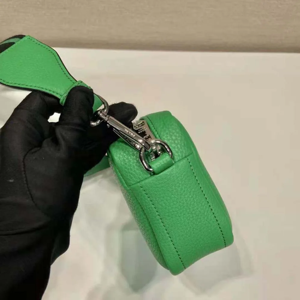Prada Small Leather Bag for Women in Green