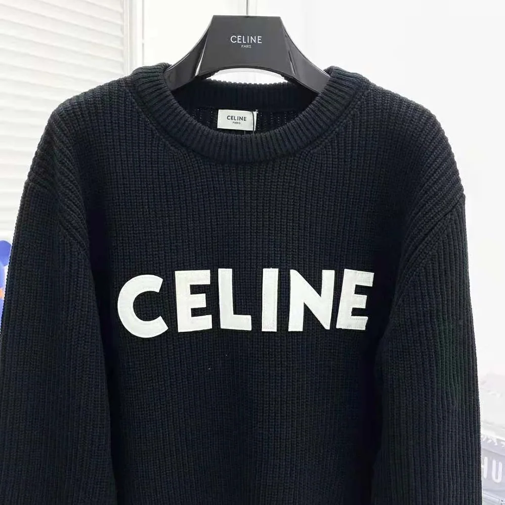 Celine Oversized Celine Sweater in Wool for Women in Black Celine Oversized Celine Sweater in Wool for Women in Black