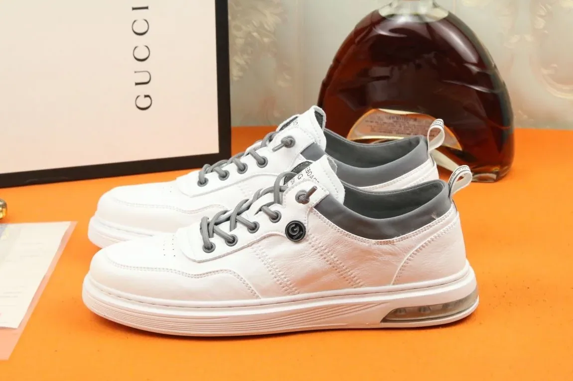 Jieshou x Gucci Sneakers Breathable Spring Autumn Winter White And Gray for Men Jieshou x Gucci Sneakers Breathable Spring Autumn Winter White And Gray for Men