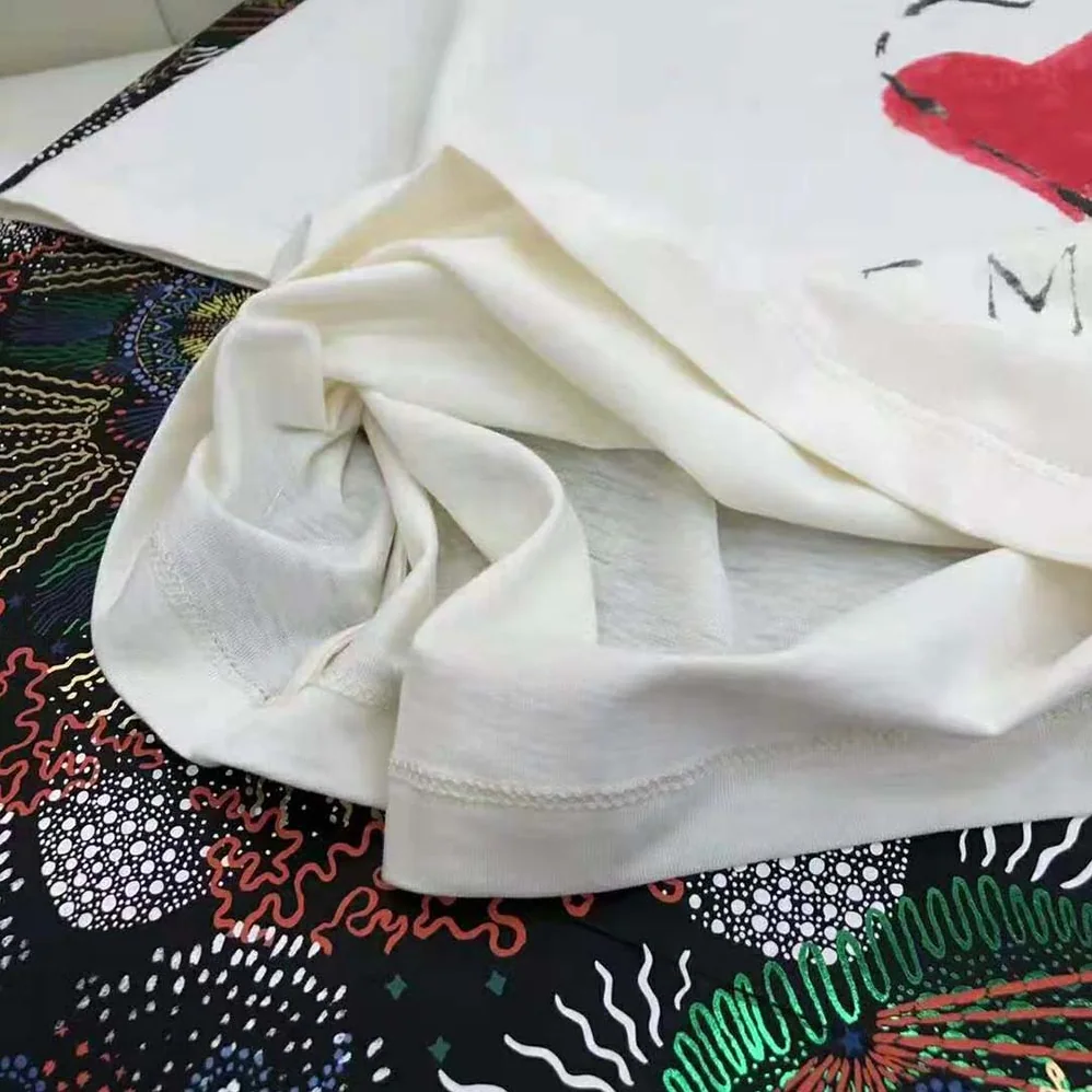 Dior Love Moves T-shirt Ecru Cotton Jersey and Linen for Women Dior Love Moves T-shirt Ecru Cotton Jersey and Linen for Women
