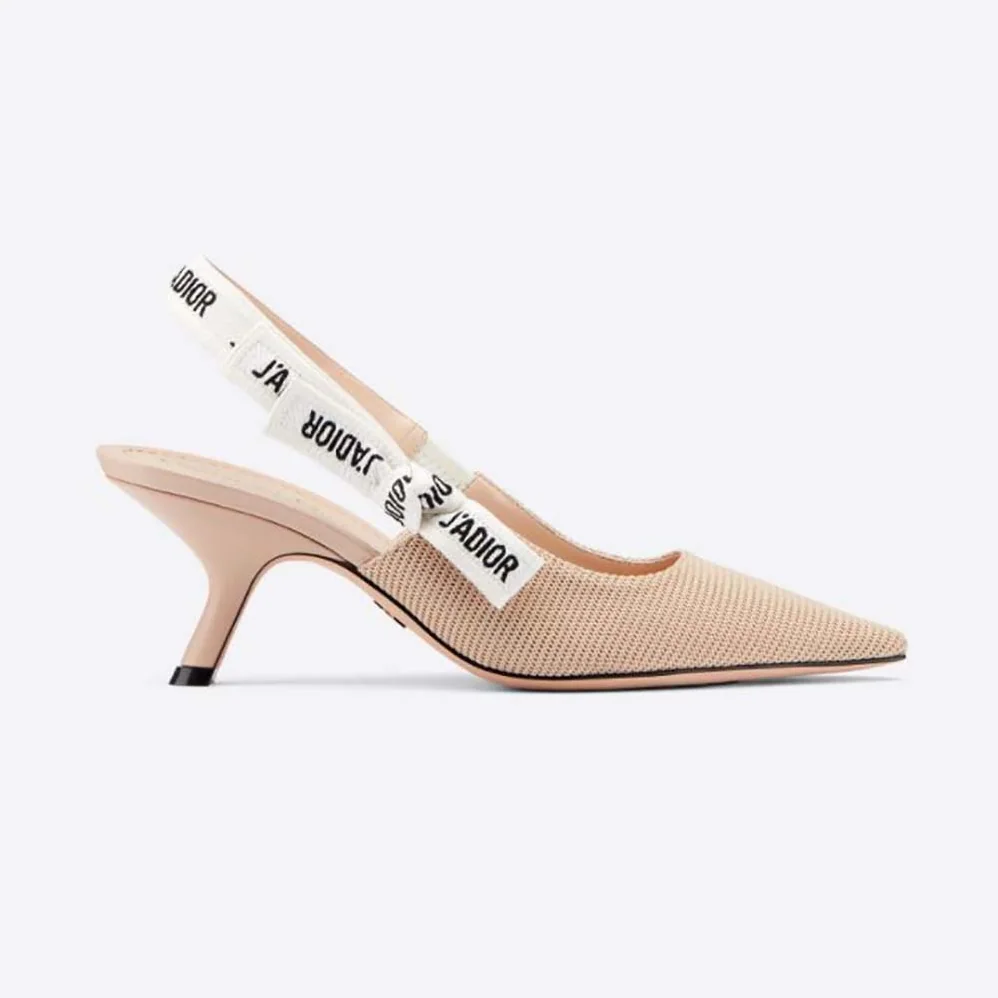 Dior J Adior Slingback Pump Nude Technical Fabric for Women Dior J Adior Slingback Pump Nude Technical Fabric for Women