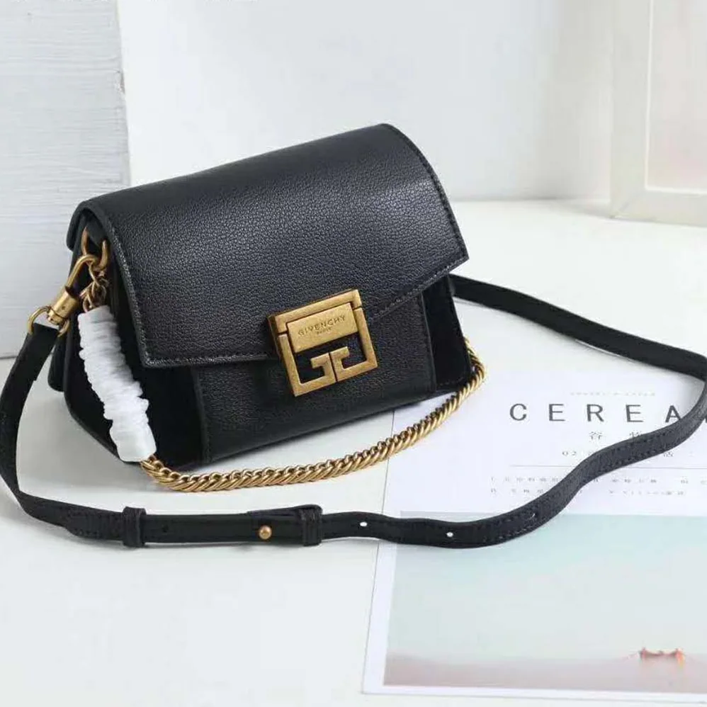 Givenchy Two-Toned Medium GV3 Bag Leather and Suede for Women in Black Givenchy Two-Toned Medium GV3 Bag Leather and Suede for Women in Black
