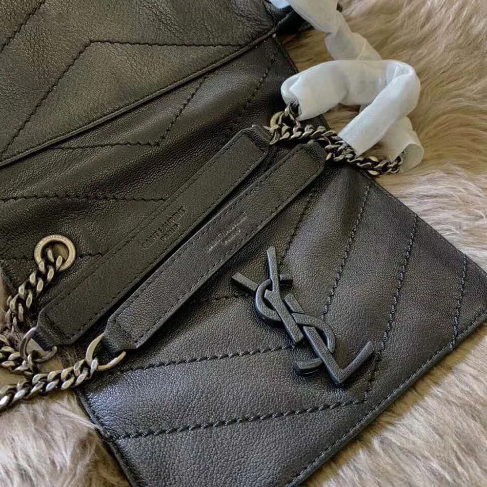 Saint Laurent YSL Nolita Small Bag Vintage Leather for Women in Black Saint Laurent YSL Nolita Small Bag Vintage Leather for Women in Black