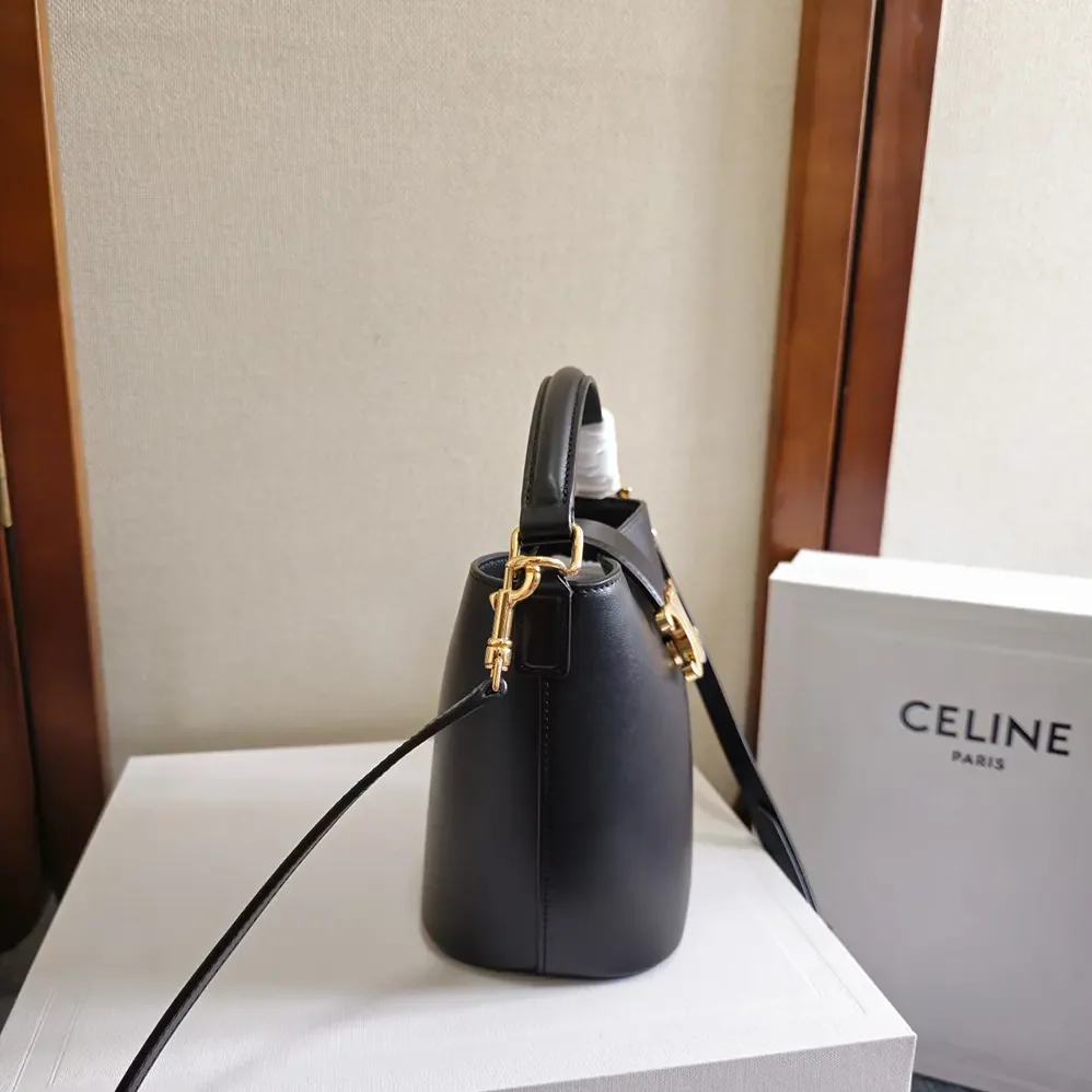 Celine Small Bucket Louise in Smooth Calfskin for Women in Black Celine Small Bucket Louise in Smooth Calfskin for Women in Black
