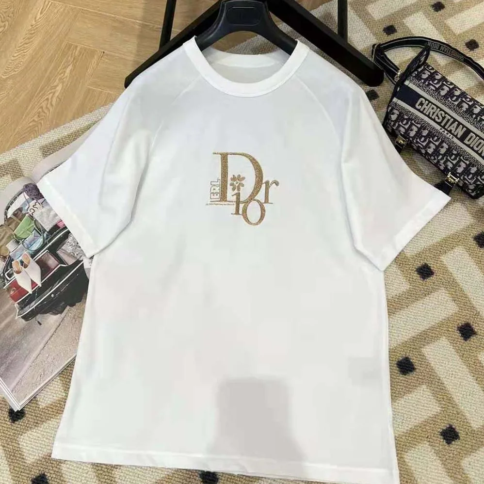 Dior Relaxed-Fit Dior by Erl T-shirt White Slub Cotton Jersey for Men Dior Relaxed-Fit Dior by Erl T-shirt White Slub Cotton Jersey for Men