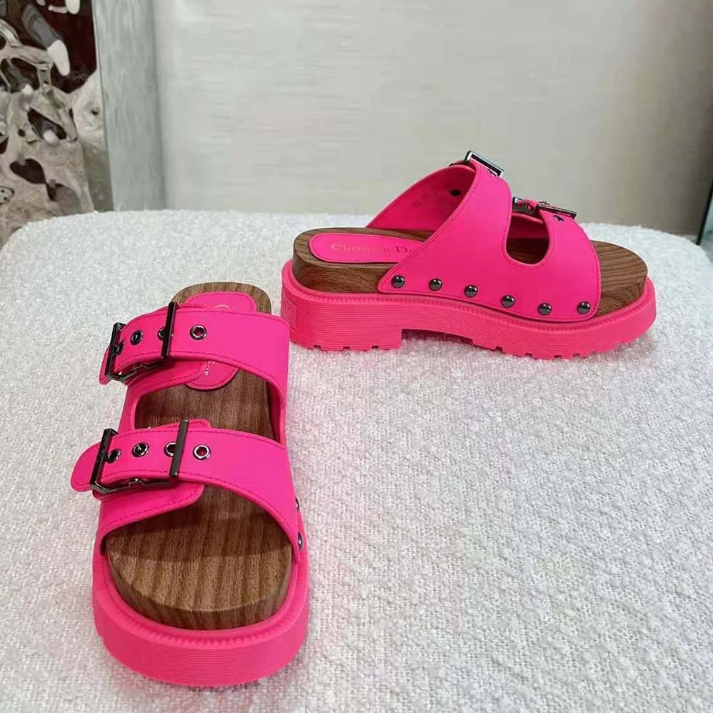Dior Diorquake Strap Sandal Bright Pink Calfskin for Women