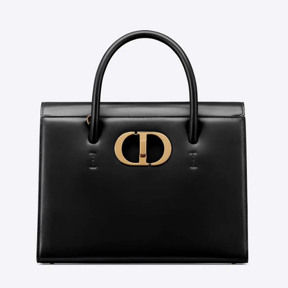 Dior Large ST Honore Tote Black Box Calfskin for Women