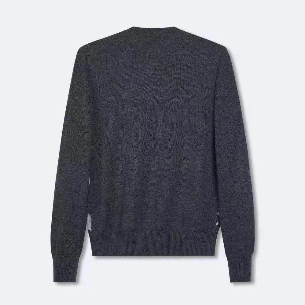 Fendi Gray Wool Sweater-FZX091APJKF1ML0 for Men Fendi Gray Wool Sweater-FZX091APJKF1ML0 for Men