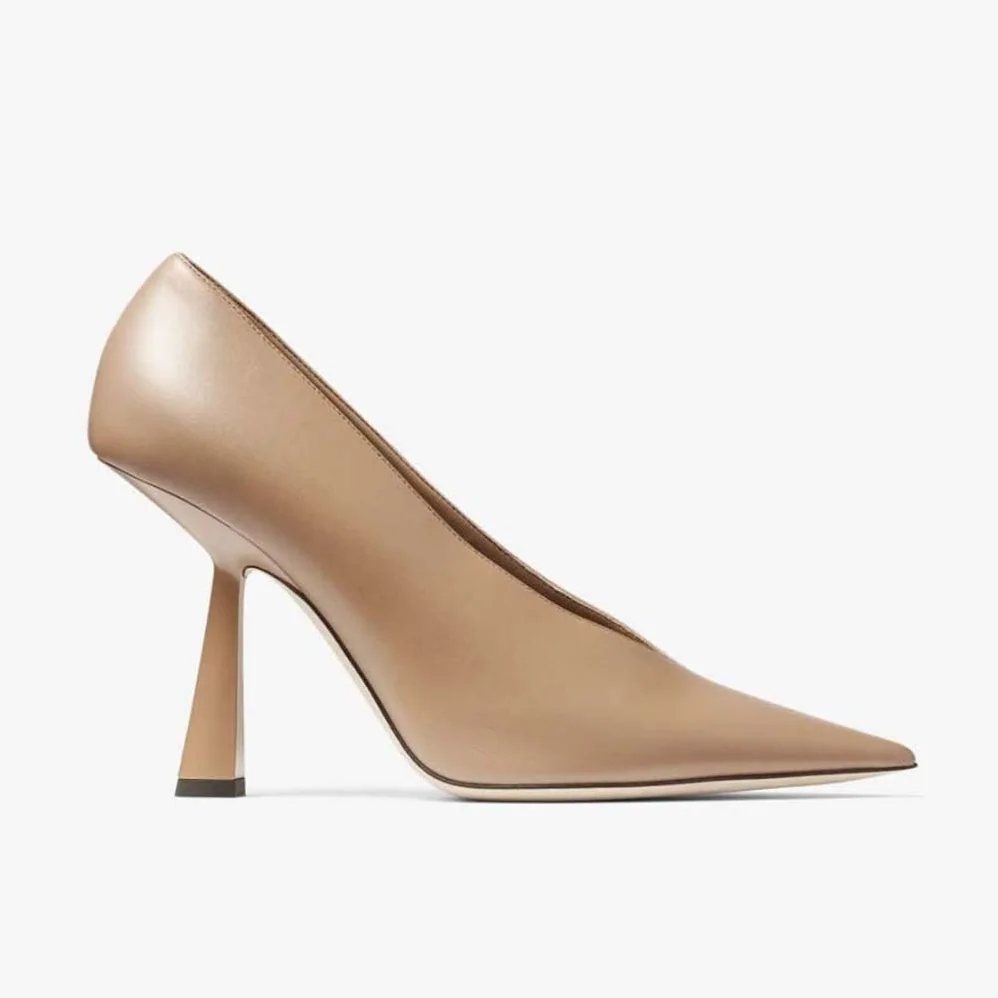 Jimmy Choo Maryanne 100 Biscuit Calf Leather Pointed for Women in Toe Pumps Jimmy Choo Maryanne 100 Biscuit Calf Leather Pointed for Women in Toe Pumps