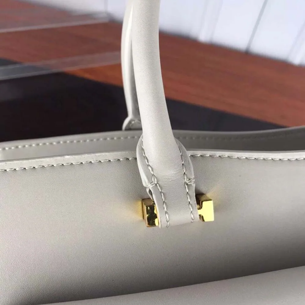 Saint Laurent YSL Uptown Medium Tote Shiny Smooth for Women in White Saint Laurent YSL Uptown Medium Tote Shiny Smooth for Women in White