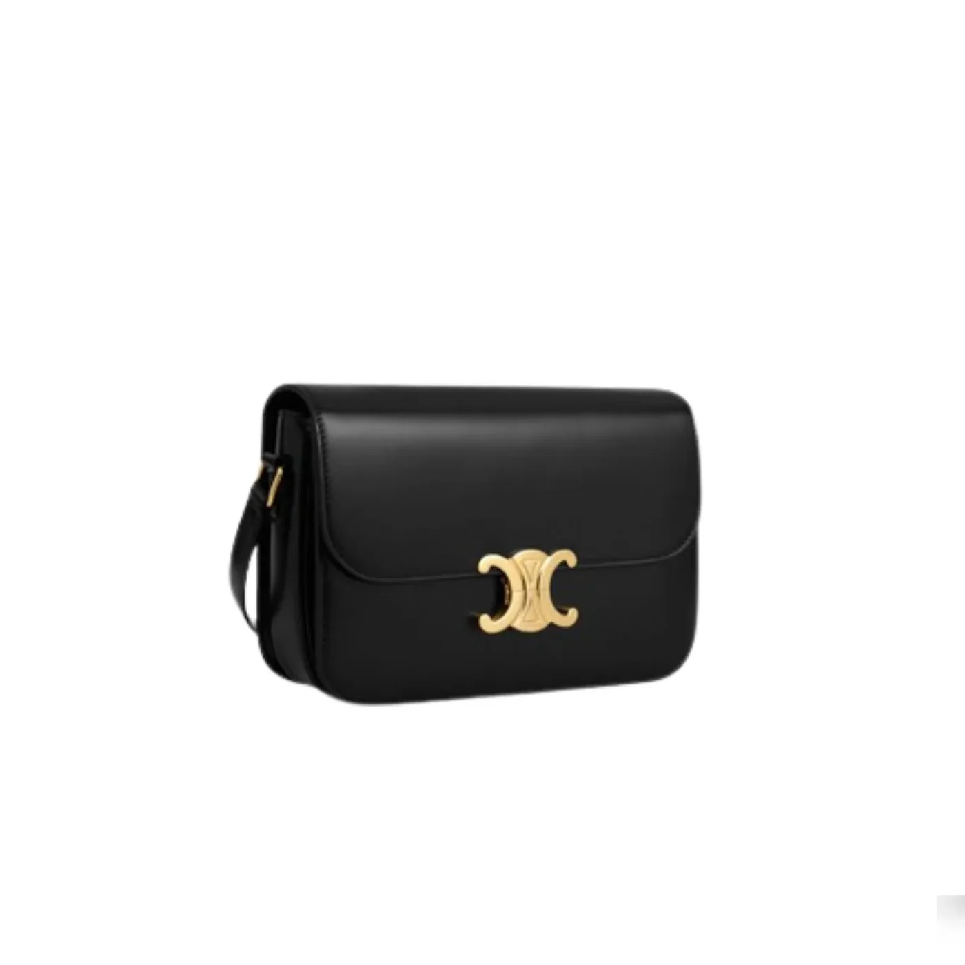 Celine Classique Triomphe Bag Black 9 Inches / - .38NO Celine Classique Triomphe Bag Black 9 Inches / - .38NO