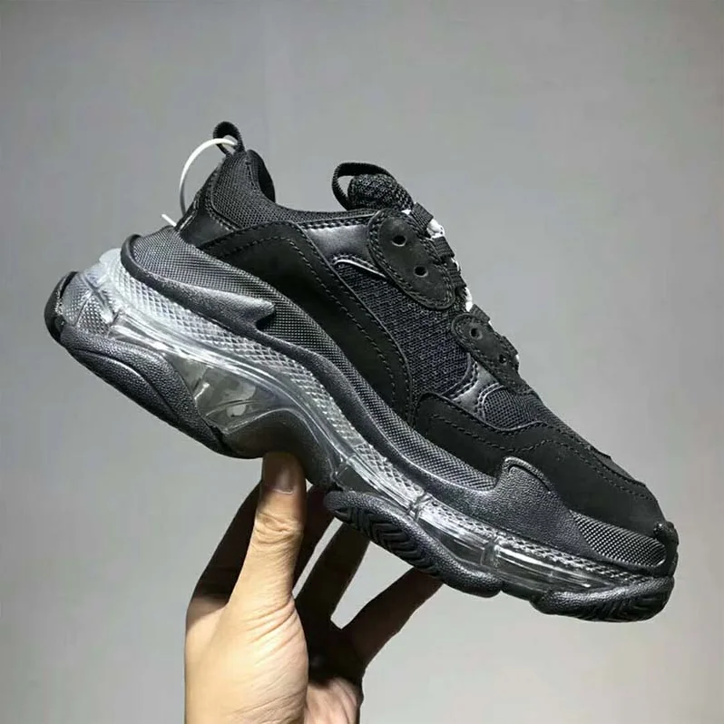 Balenciaga Shoes Triple S Clear Sole Trainers for Unisex in Black