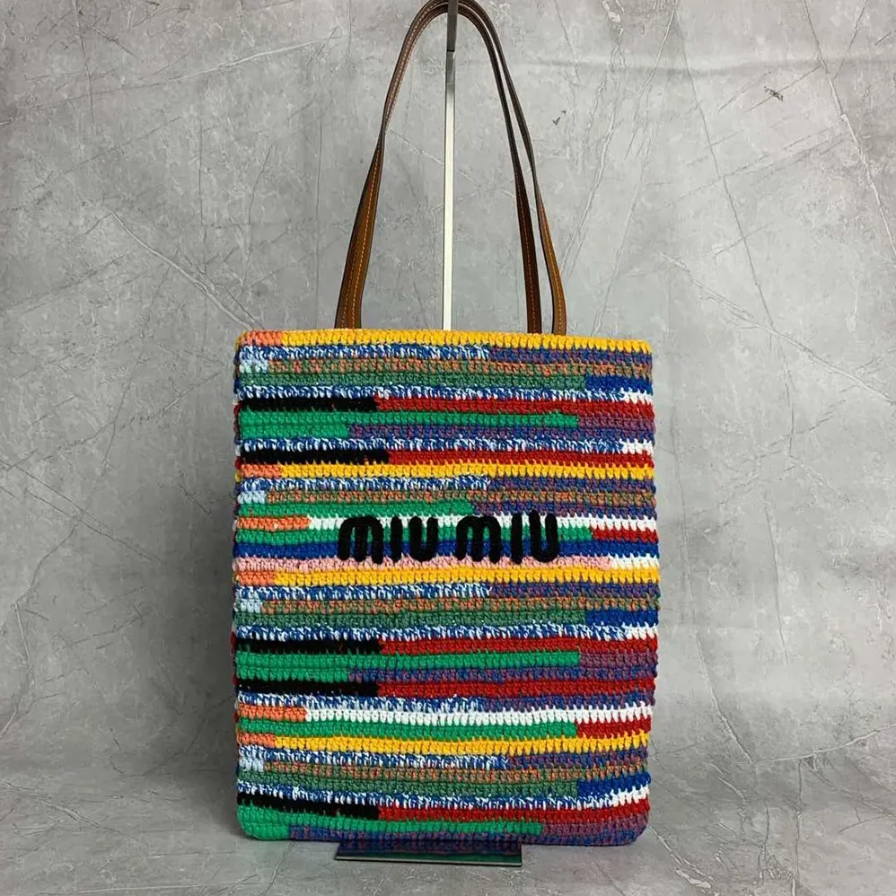 Miu Miu Crochet Tote Bag for Women Miu Miu Crochet Tote Bag for Women