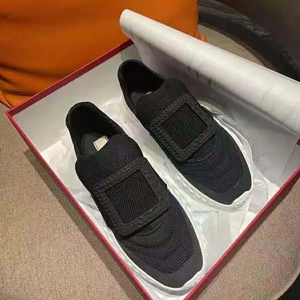 Roger Vivier Viv' Run Light Resin Buckle Sneakers in Fabrics for Women