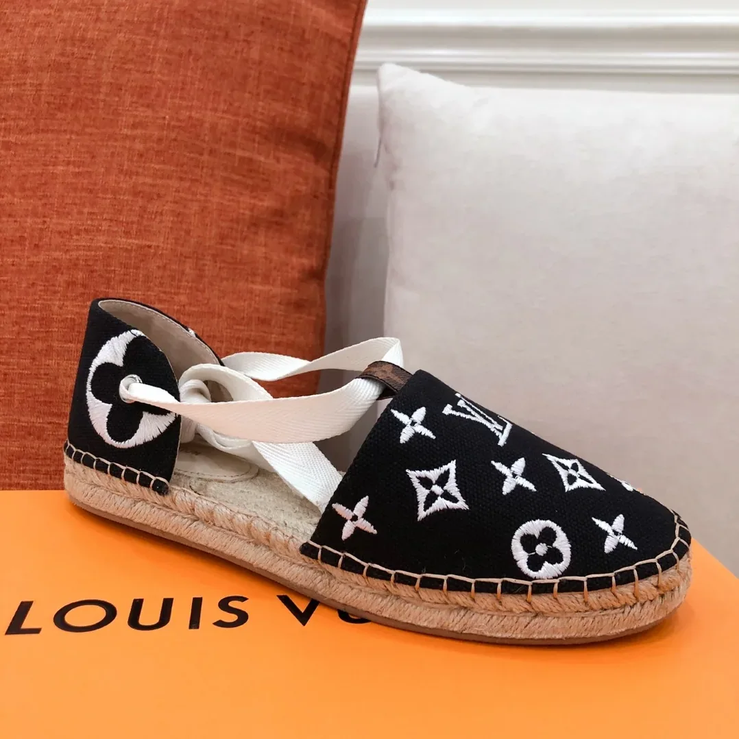 Louis Vuitton Starboard Flat Espadrille Black for Women