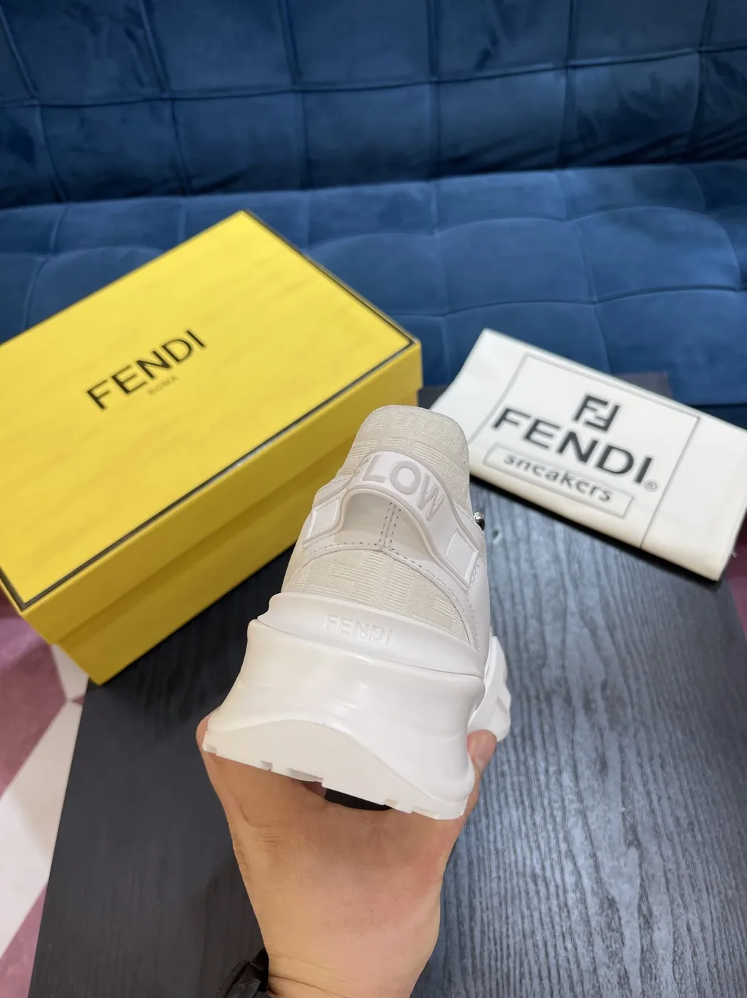 Fendi FD Flow Sneakers White 7E1392AK1QF1HGQ