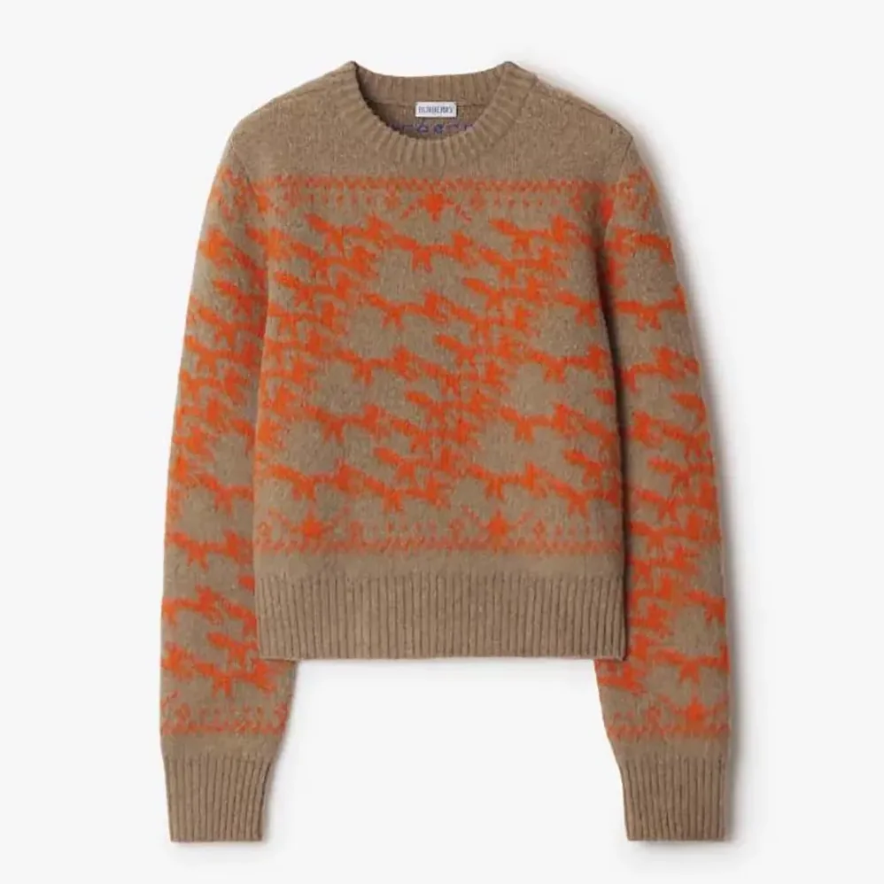 Burberry Cropped Fox Wool Sweater for Men