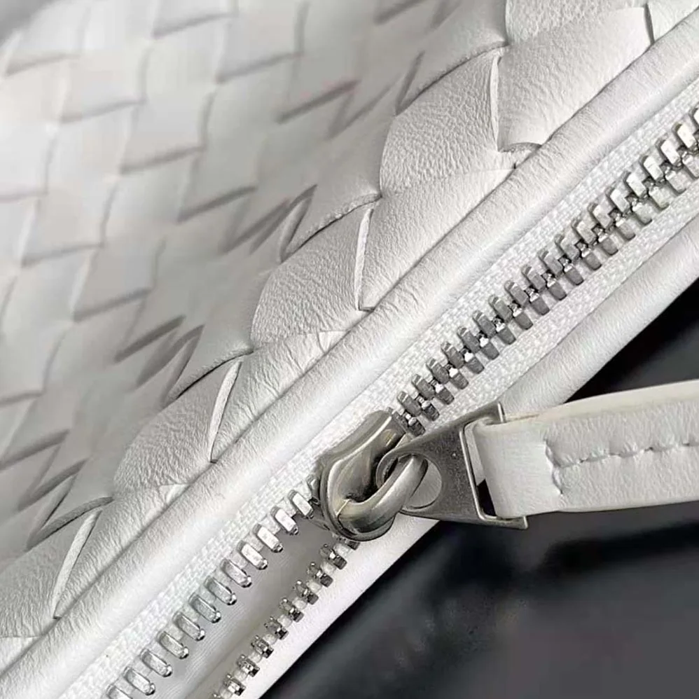Bottega Veneta Buddy Intrecciato Leather Crossbody Bag for Women in White