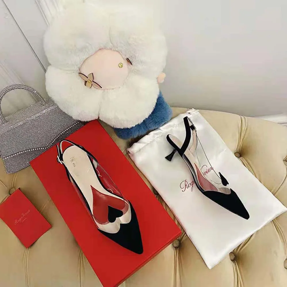 Roger Vivier I Love Vivier Slingback Pumps in PVC for Women in Black Roger Vivier I Love Vivier Slingback Pumps in PVC for Women in Black