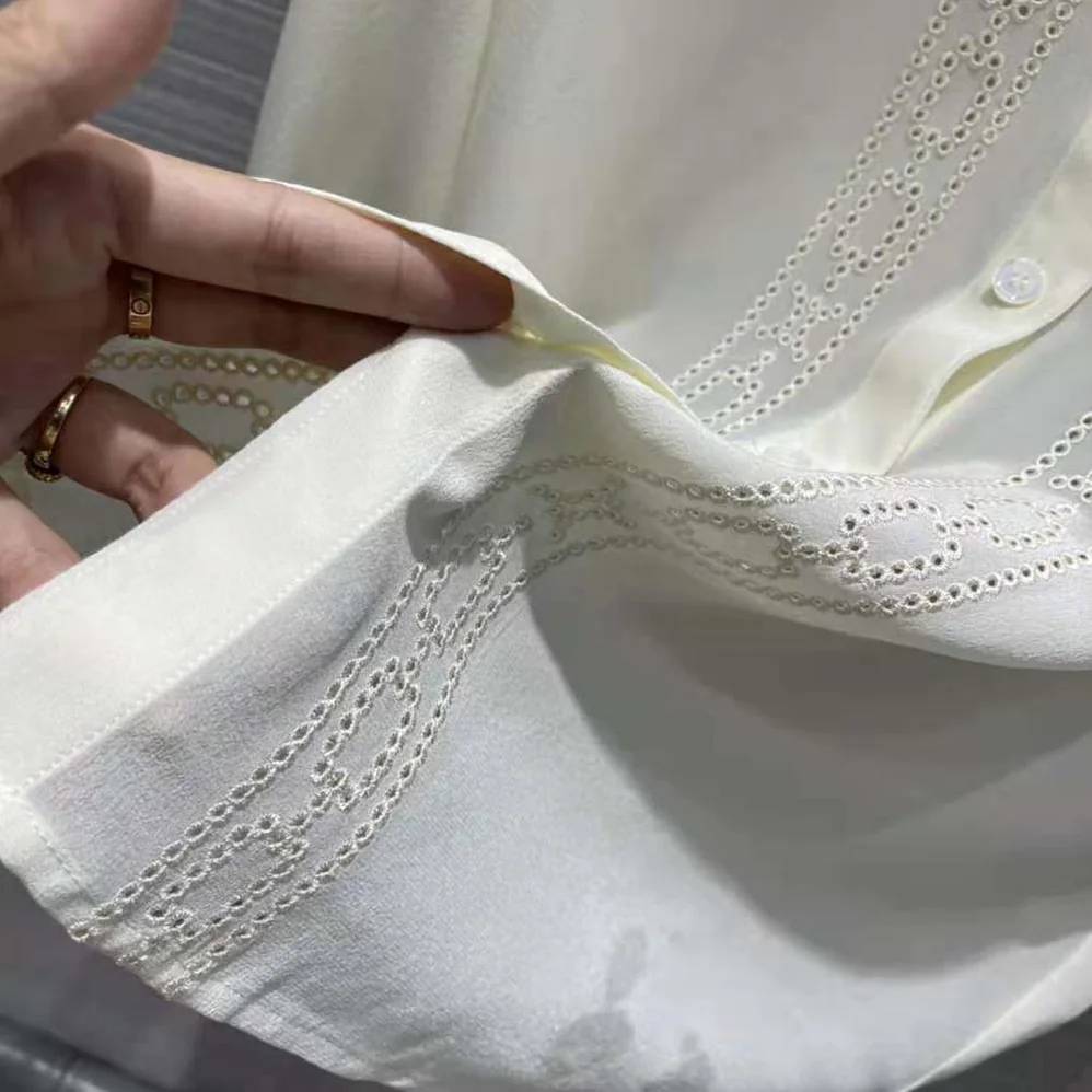 Celine Loose Shirt with Broderie Anglaise for Women