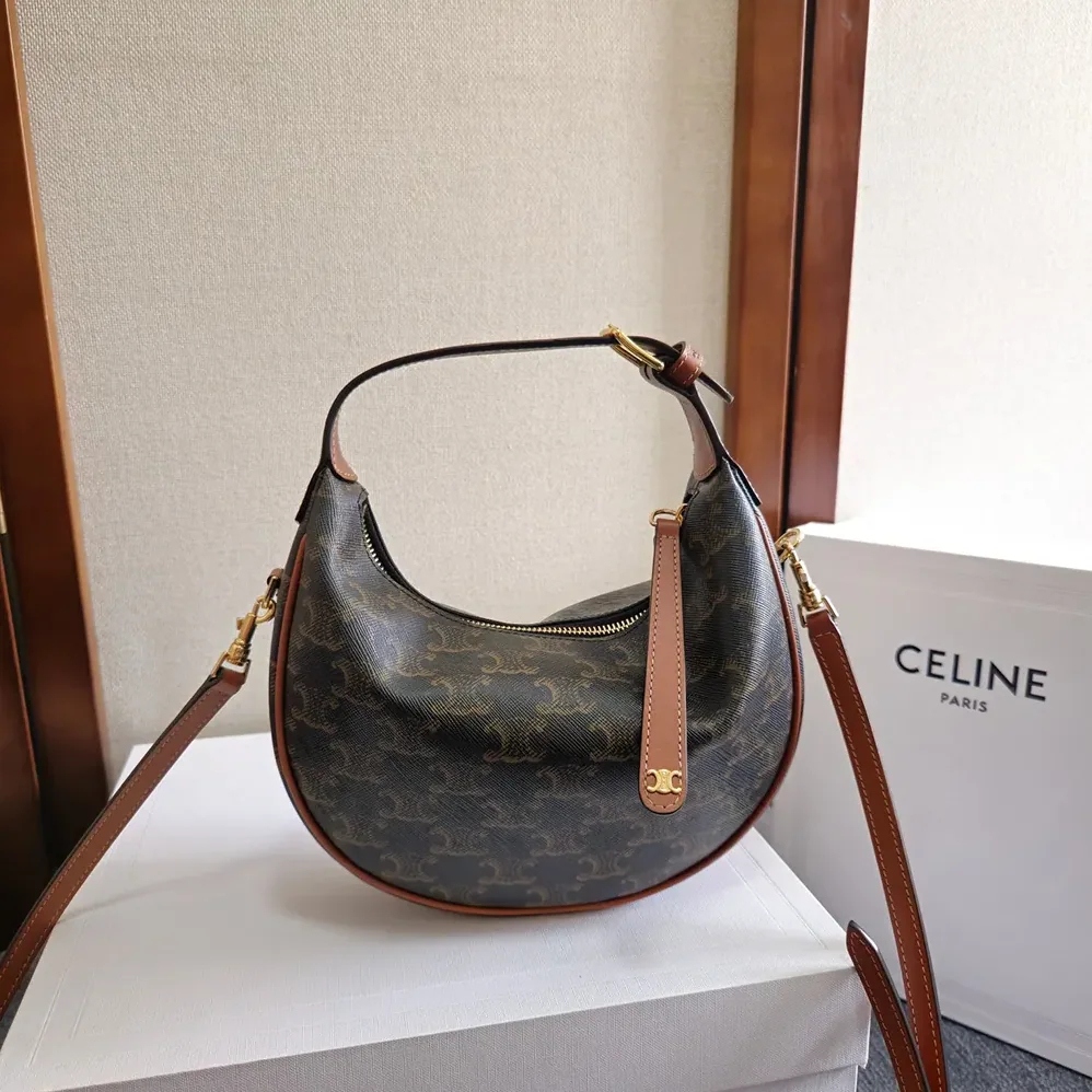 Celine Teen Celine Lulu in Triomphe Canvas and Calfskin for Women